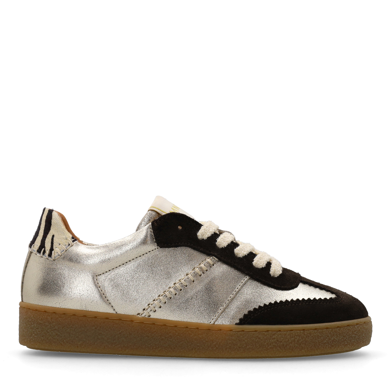 Gouden leren sneakers Lage sneakers Manfield Manfield