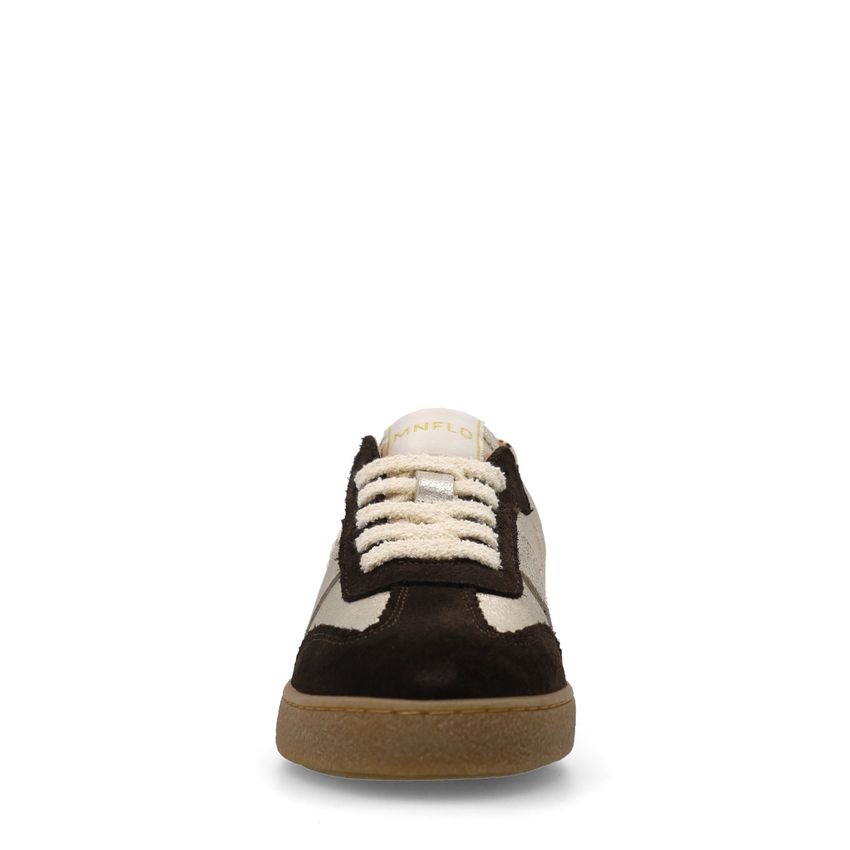 Goldfarbene Ledersneaker