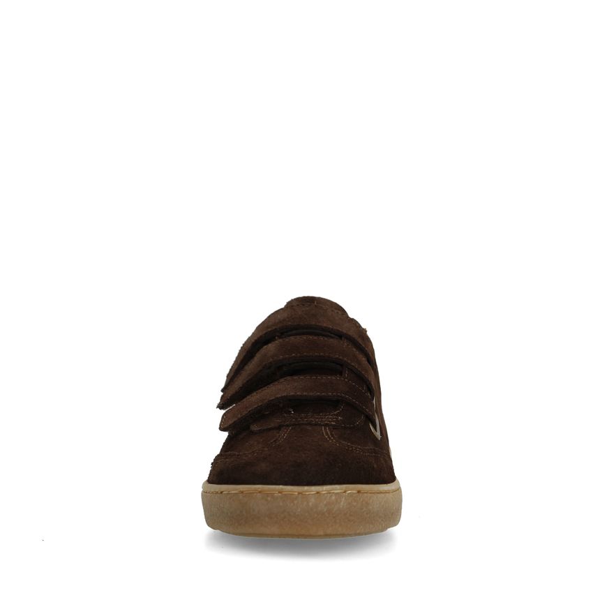 Donkerbruine suède sneakers