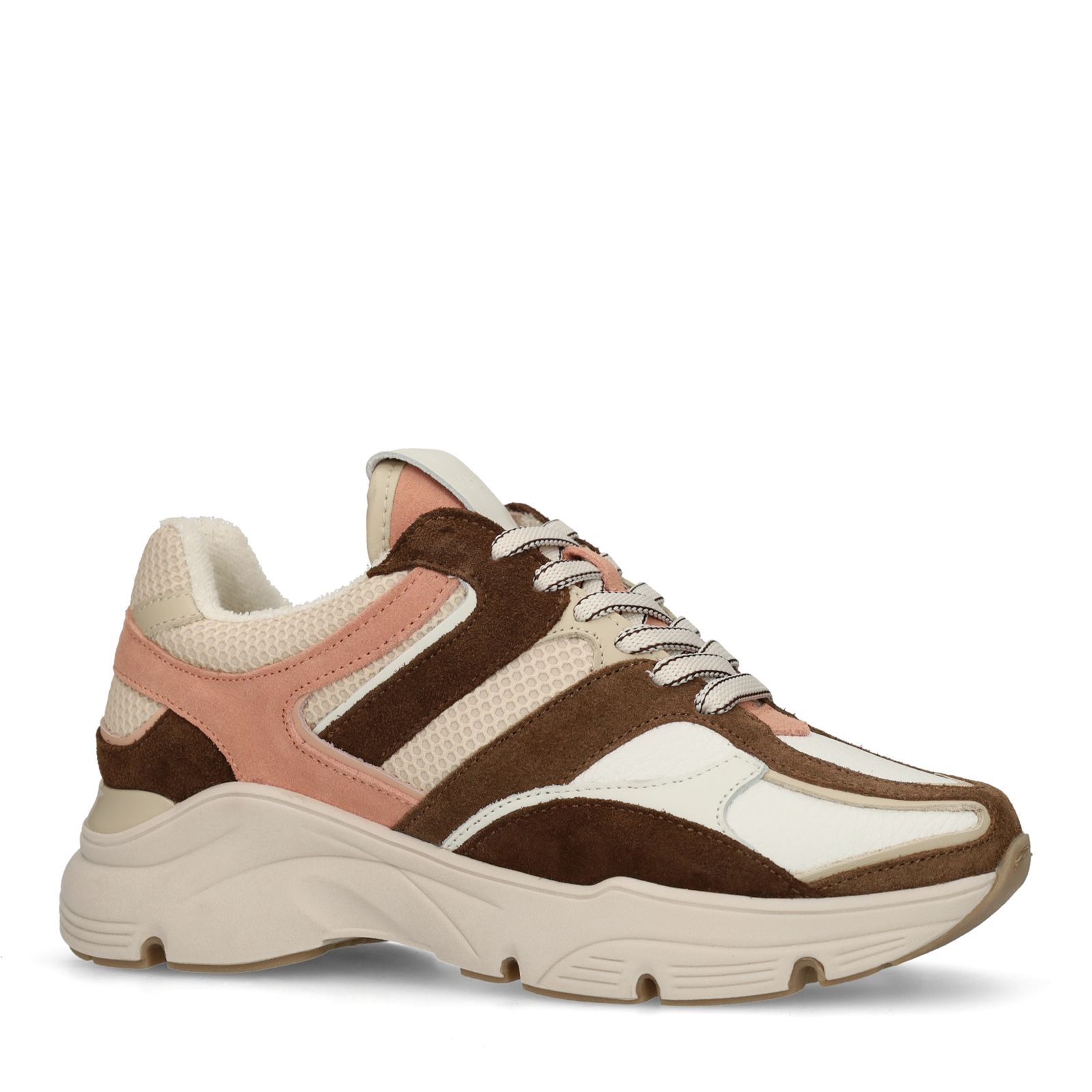 Bruine leren sneakers