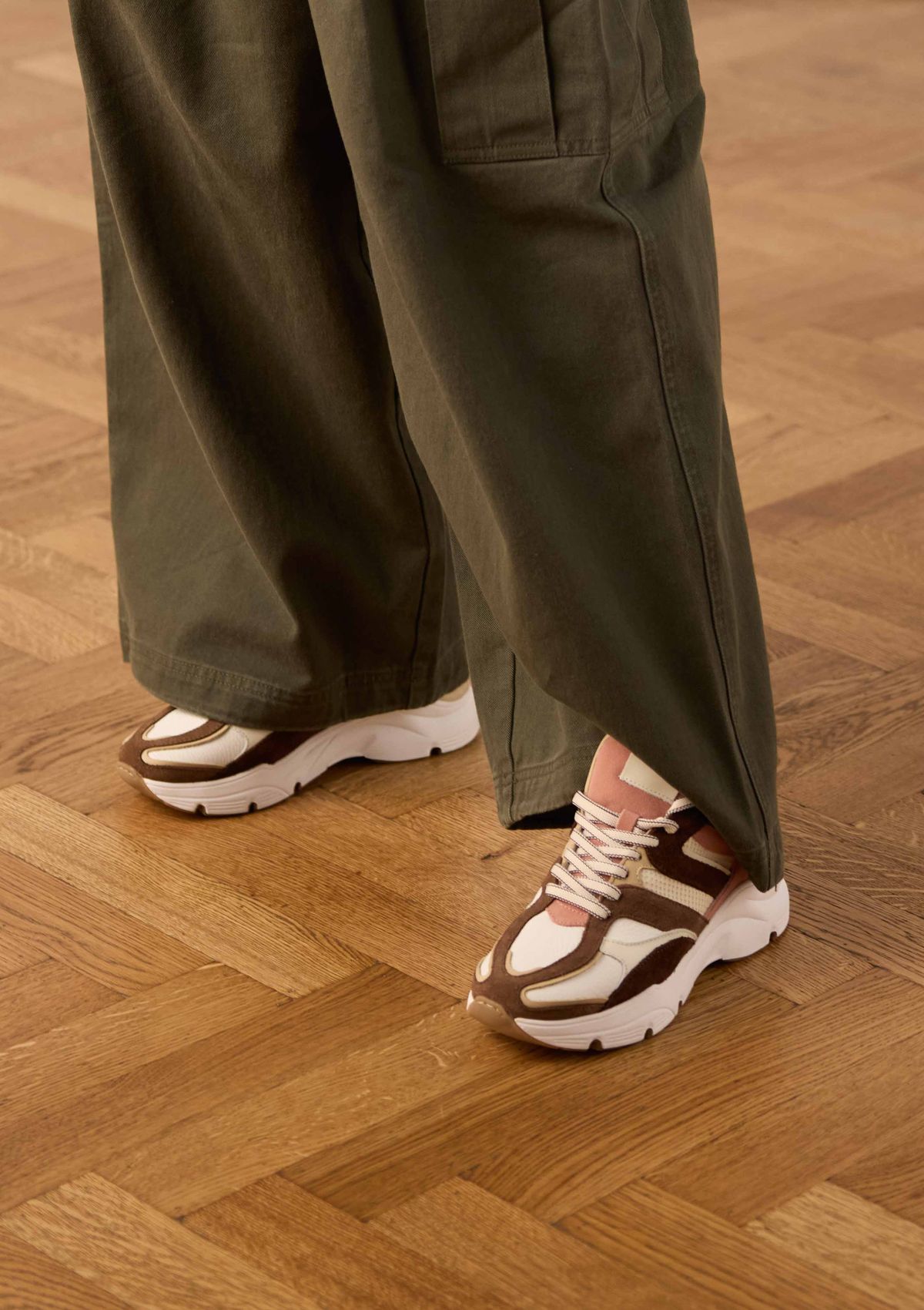 Bruine leren sneakers