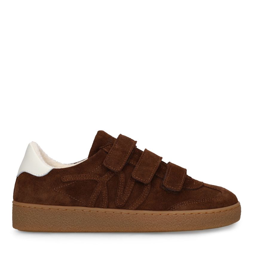 Braune Veloursleder-Sneaker