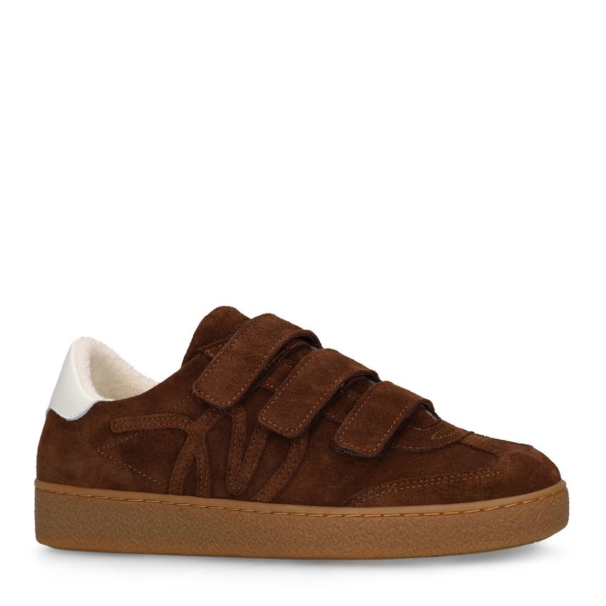 Braune Veloursleder-Sneaker