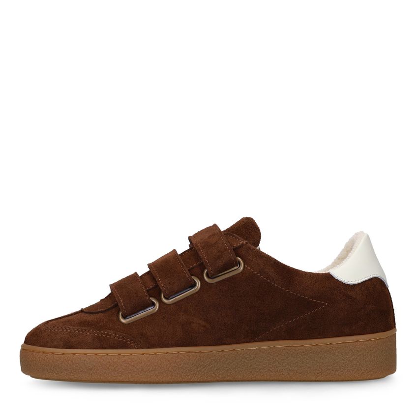 Braune Veloursleder-Sneaker