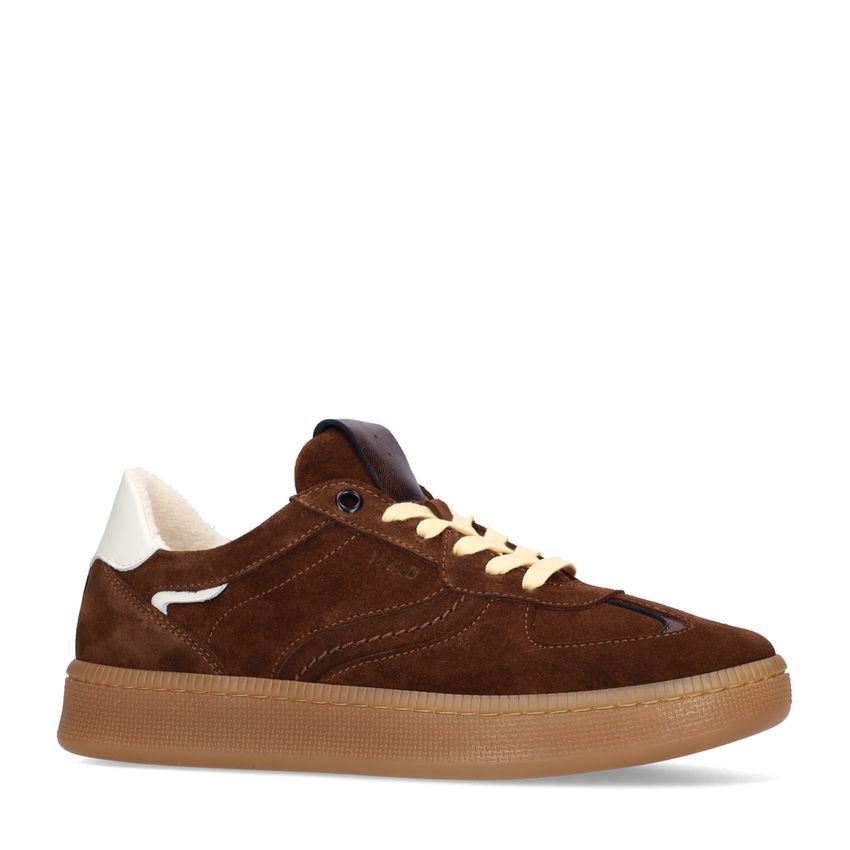 Braune Veloursleder-Sneaker