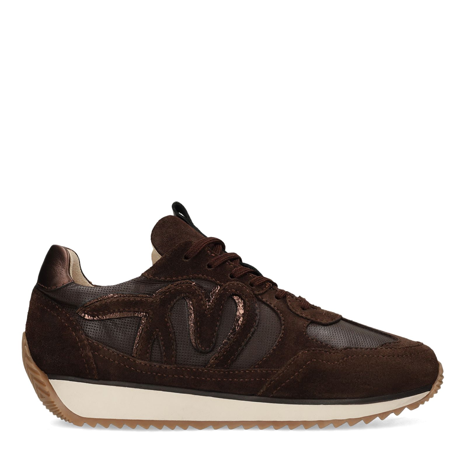 Bruine leren sneakers