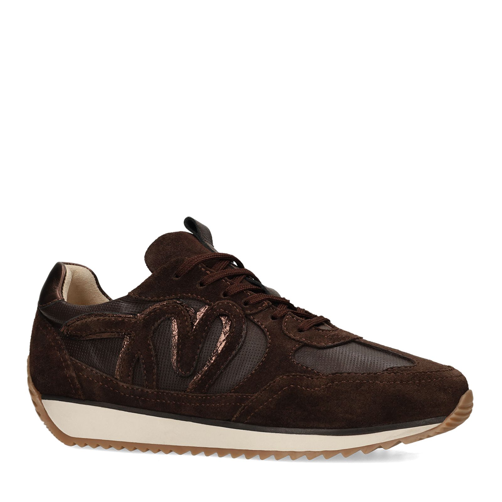 Bruine leren sneakers