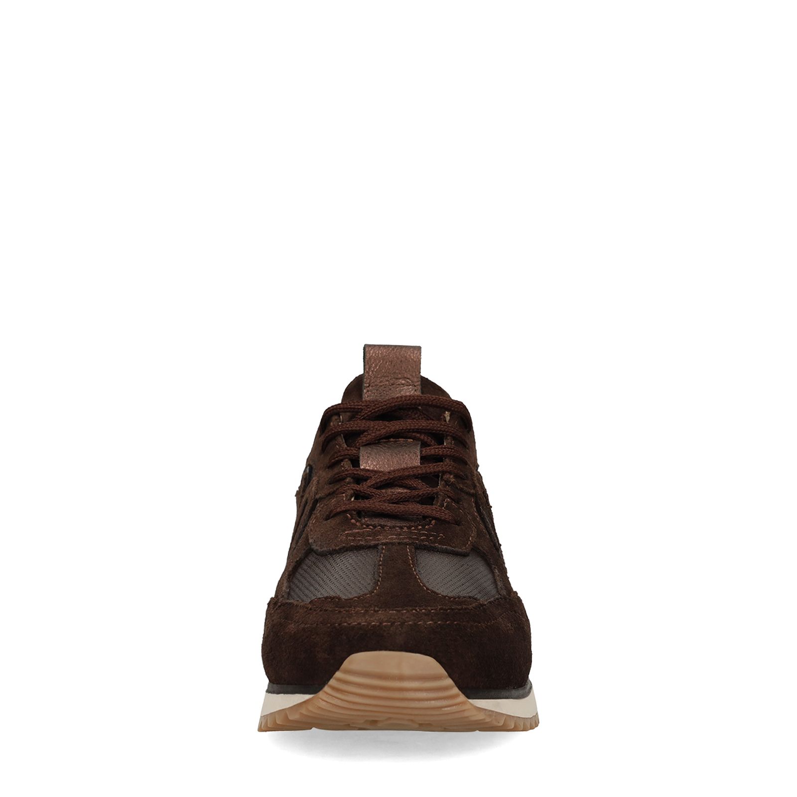 Bruine leren sneakers