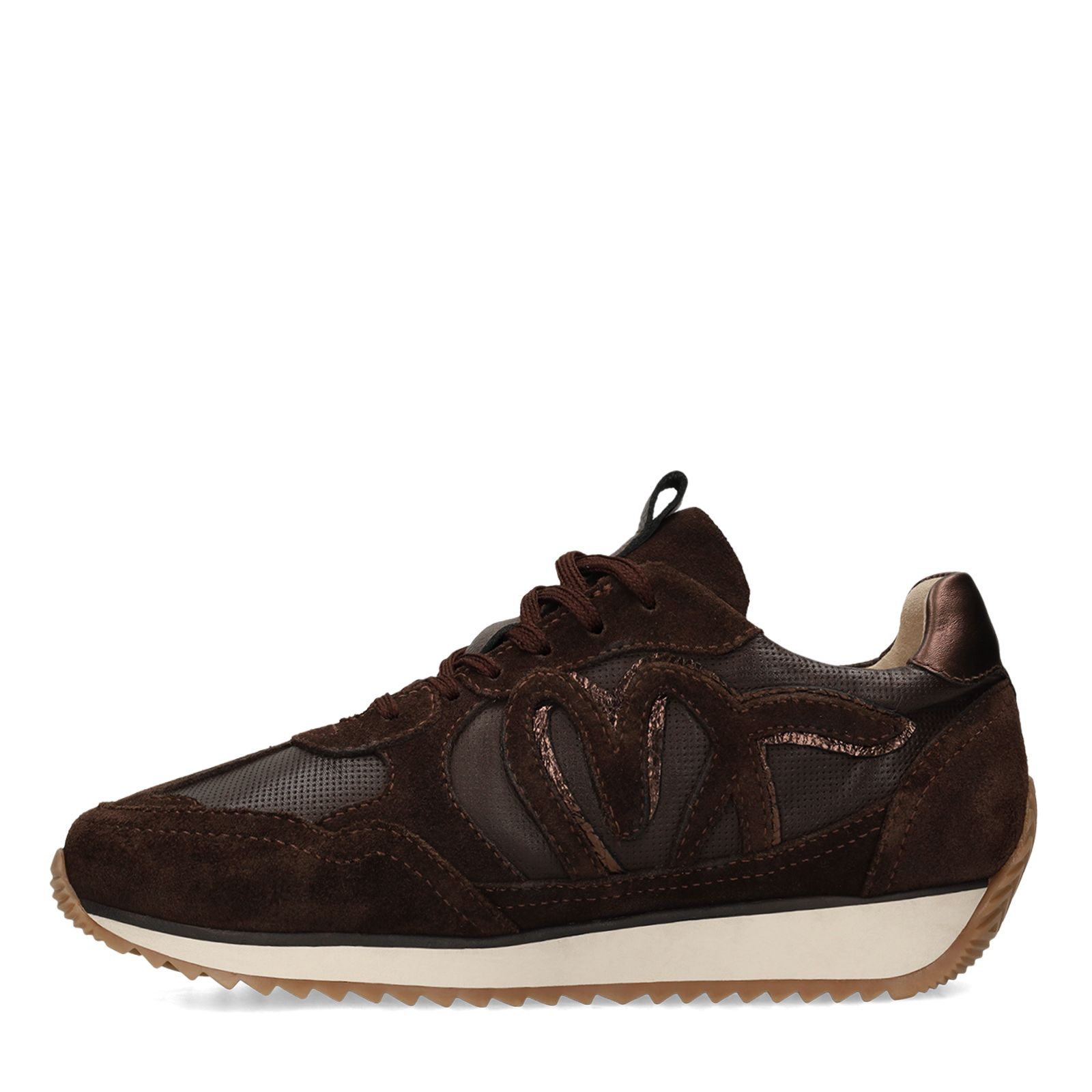 Bruine leren sneakers