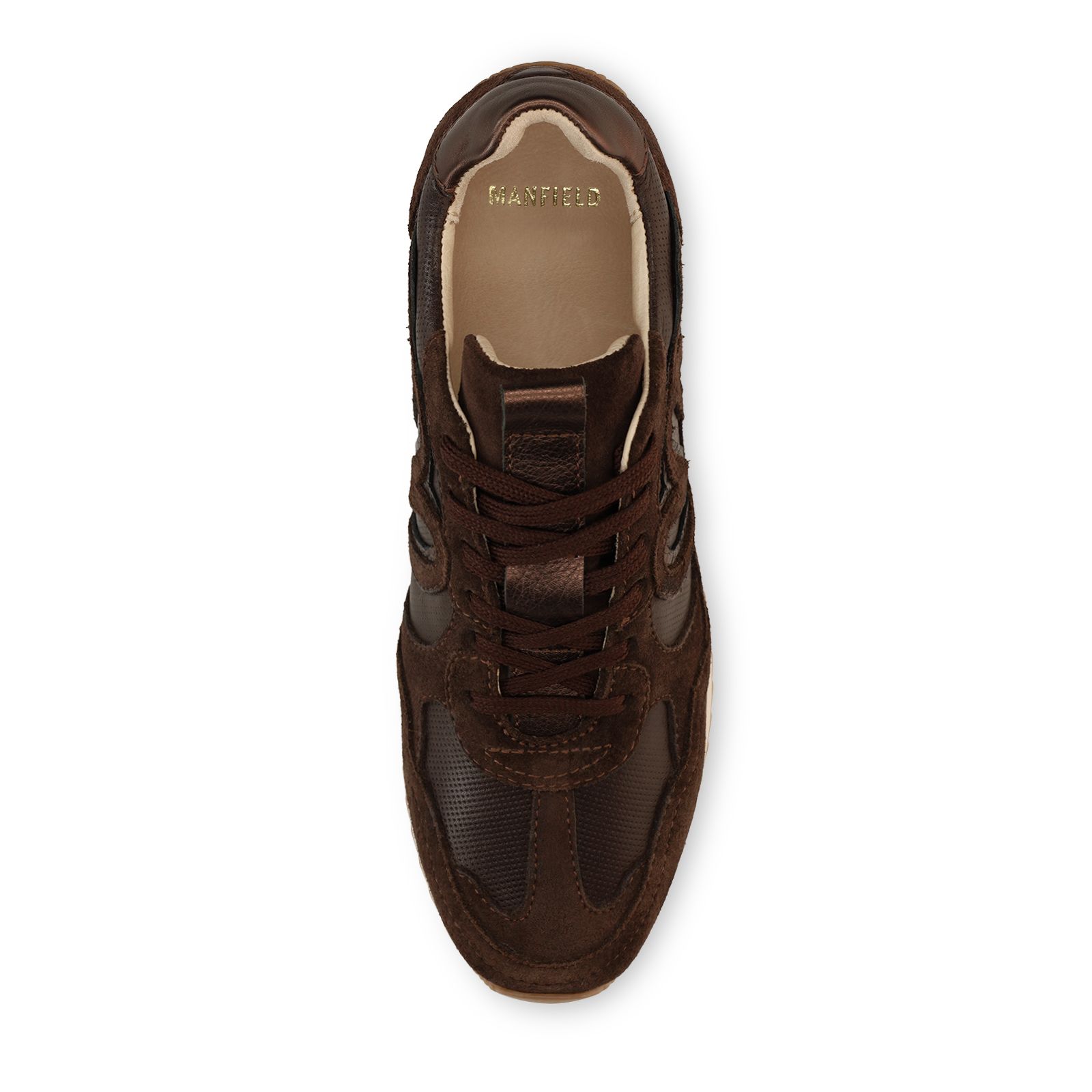 Bruine leren sneakers