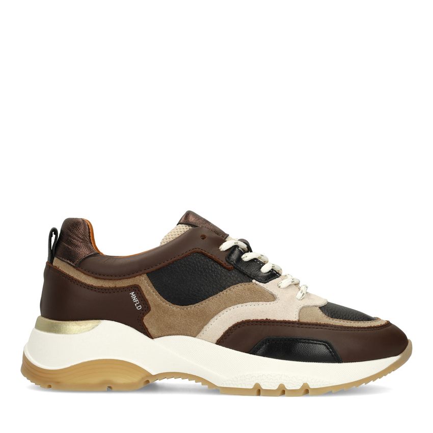 Bruine leren sneakers
