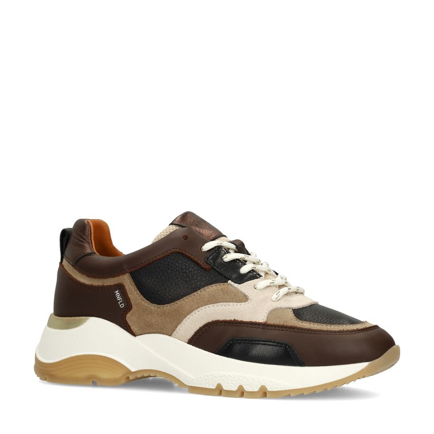 Bruine leren sneakers