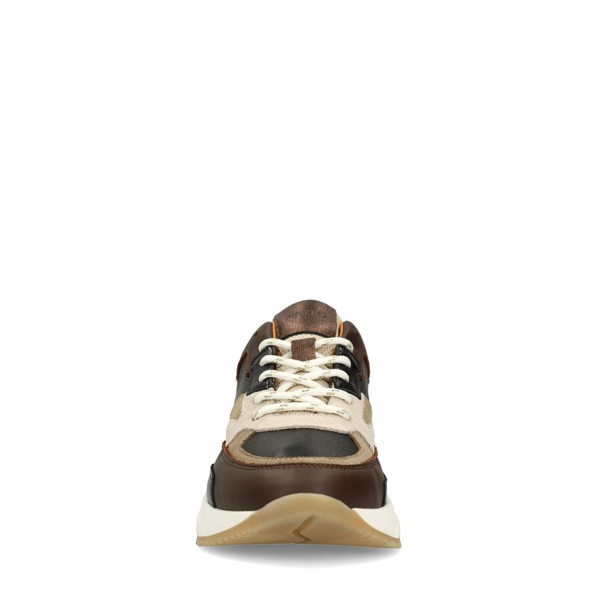 Bruine leren sneakers