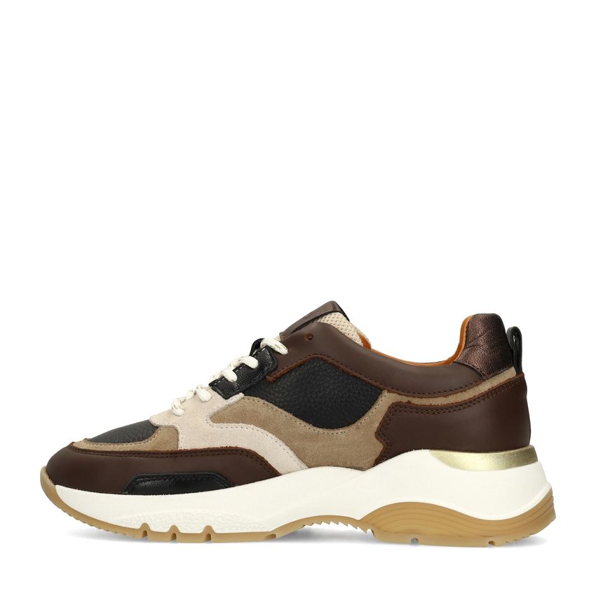 Bruine leren sneakers