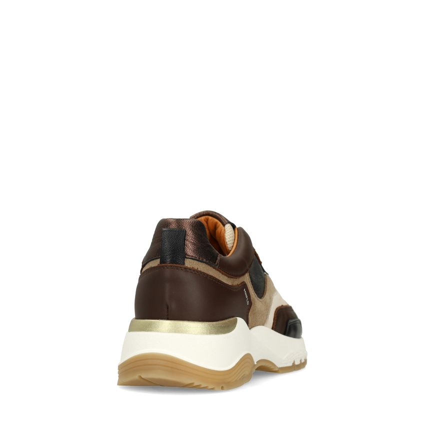 Bruine leren sneakers