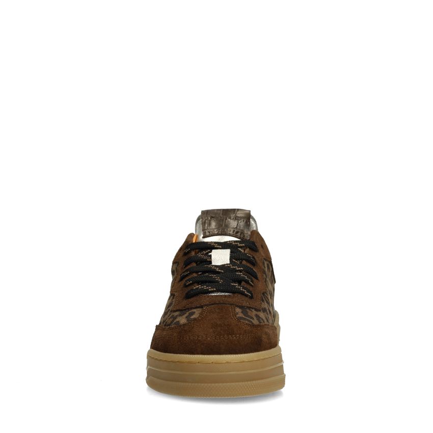 Leopard suède sneakers