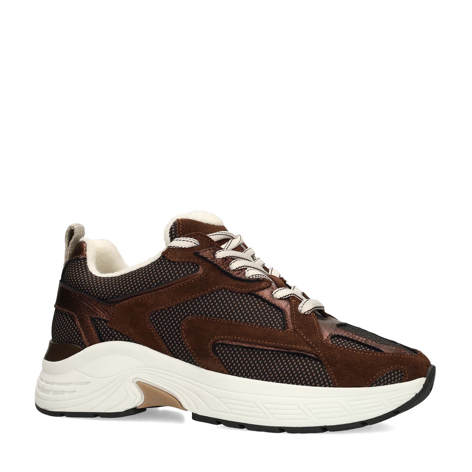 Bruine suède sneakers