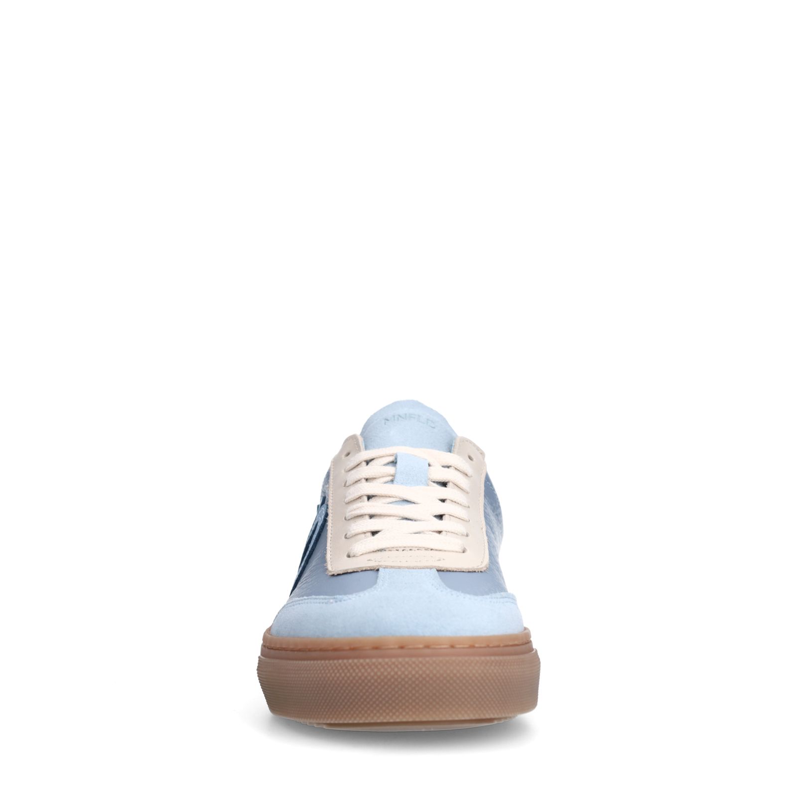 Blaue Ledersneaker