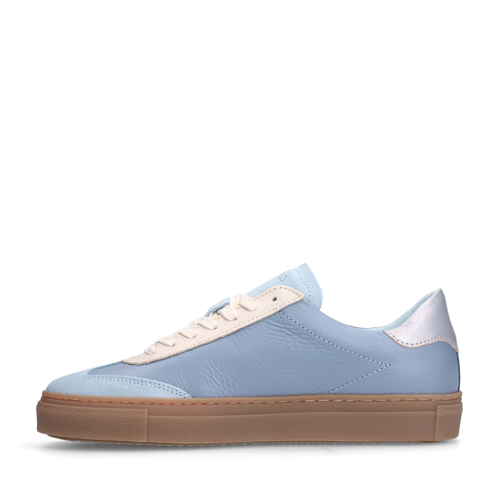 Blaue Ledersneaker