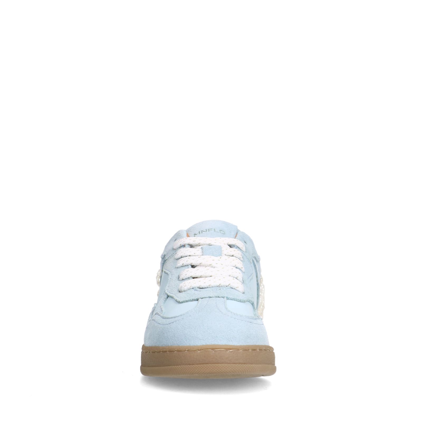 Hellblaue Veloursleder-Sneaker