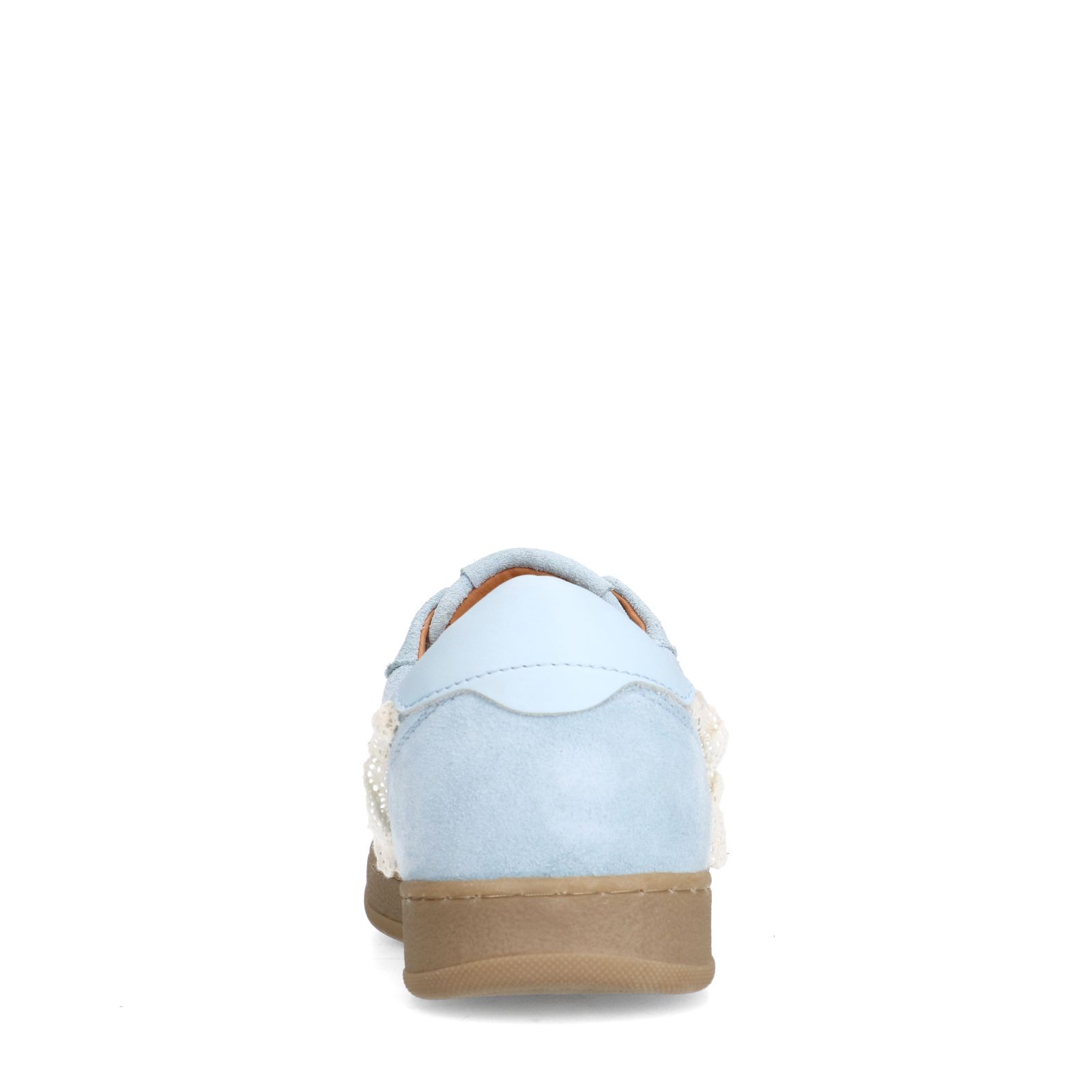 Hellblaue Veloursleder-Sneaker