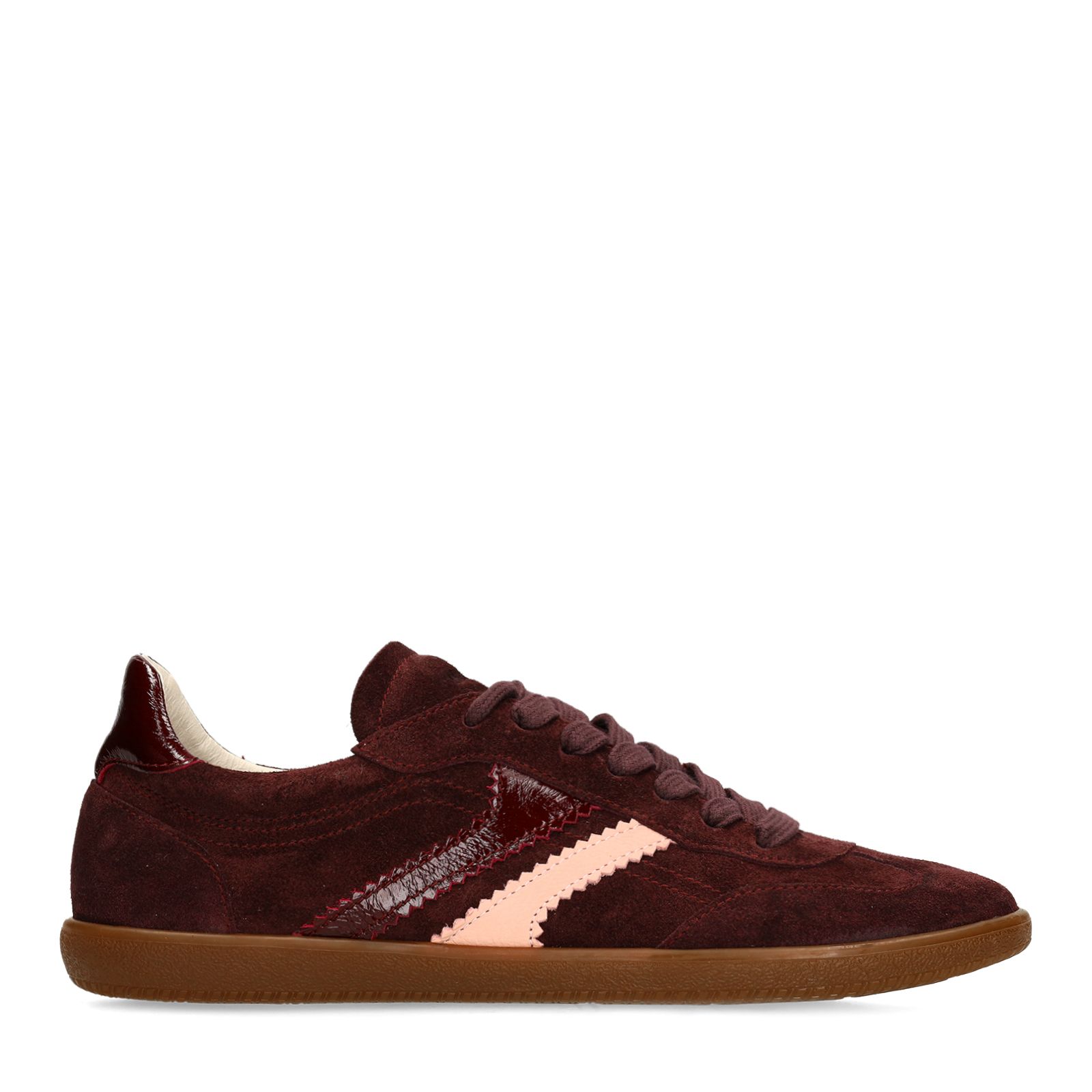 Lilafarbene Veloursleder-Sneaker