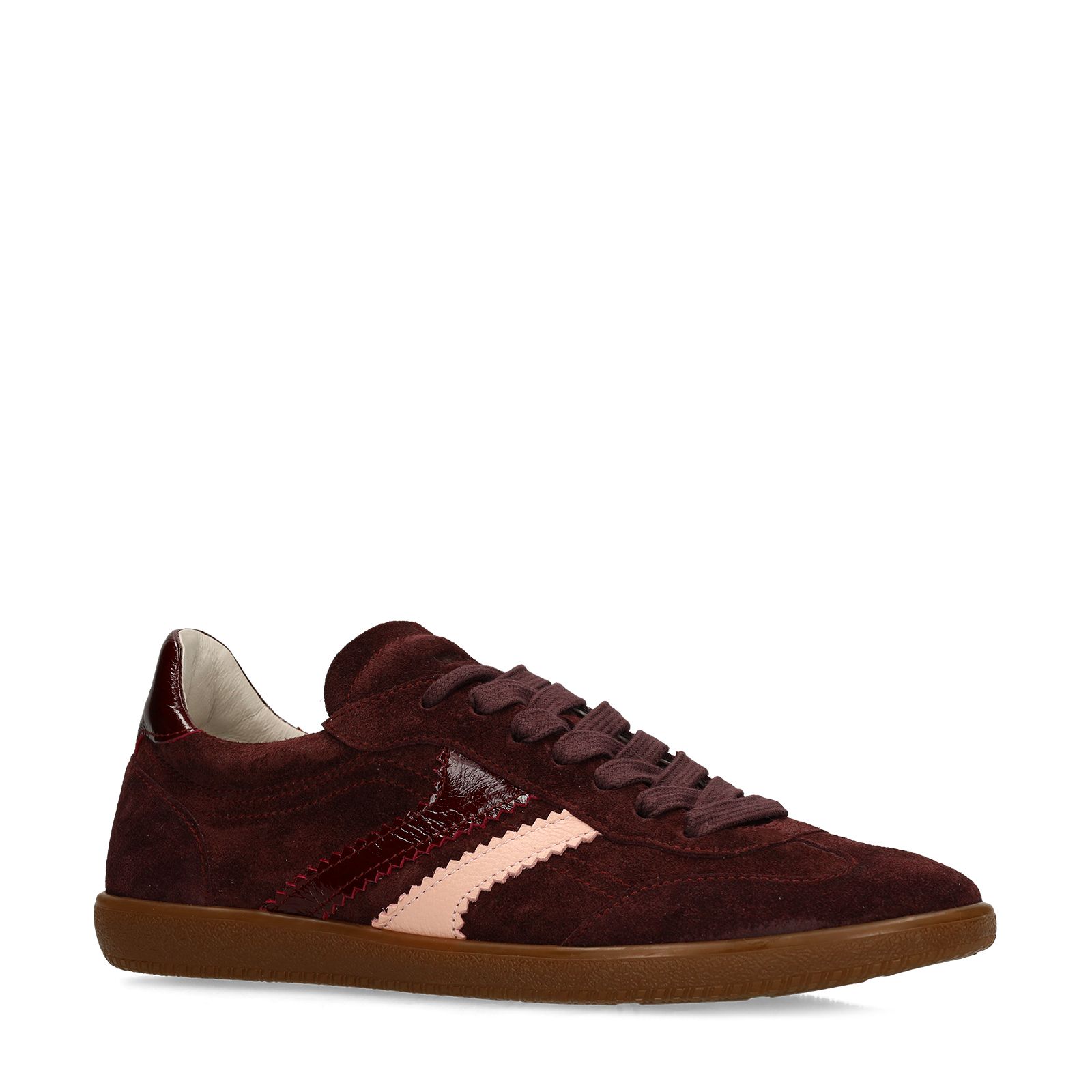 Paarse suède sneakers