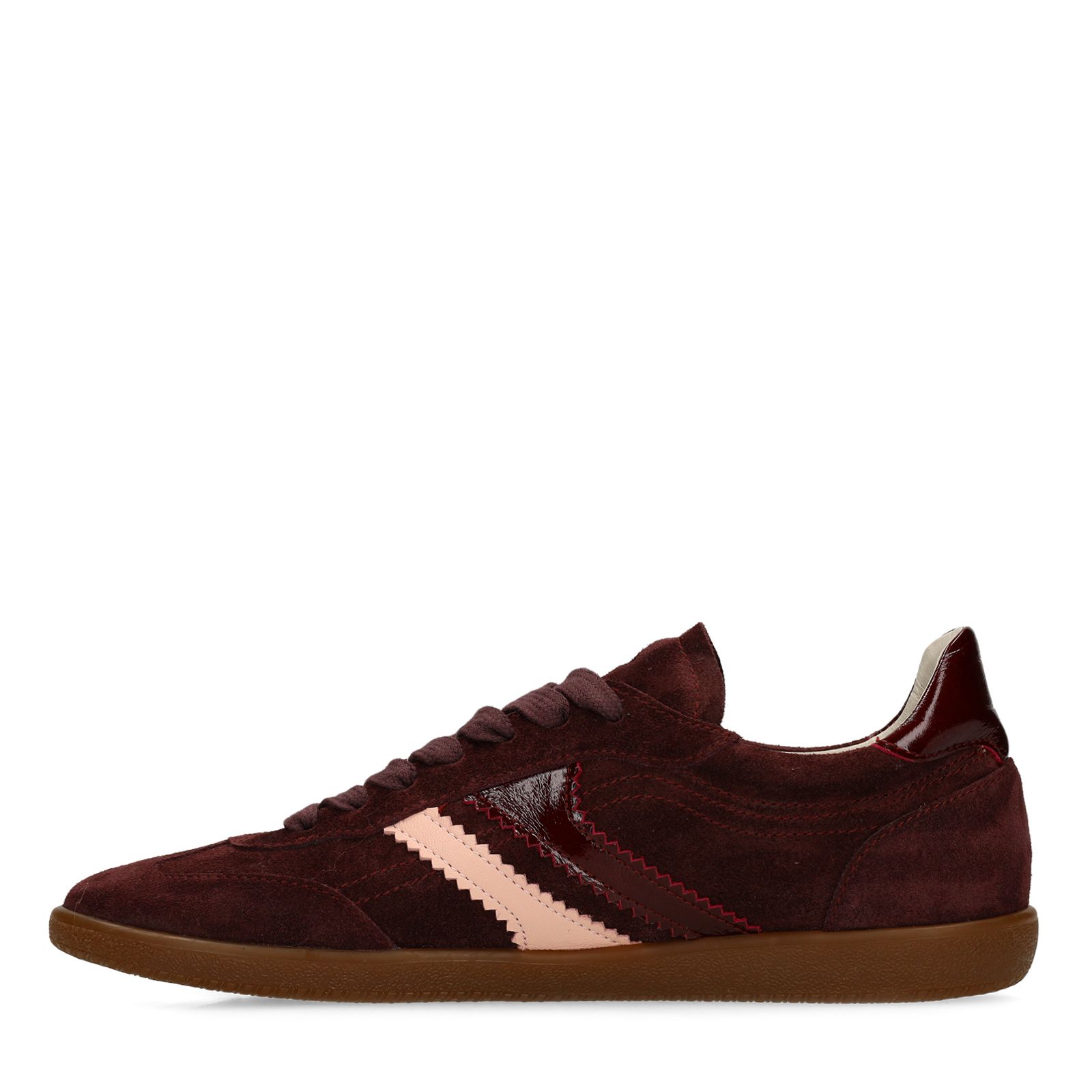 Lilafarbene Veloursleder-Sneaker