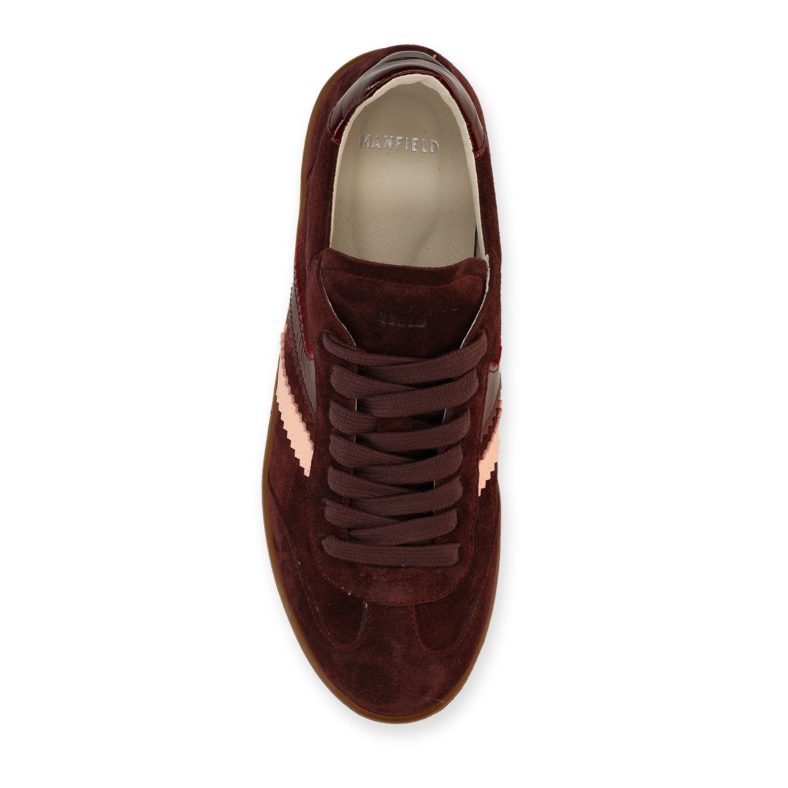 Paarse suède sneakers