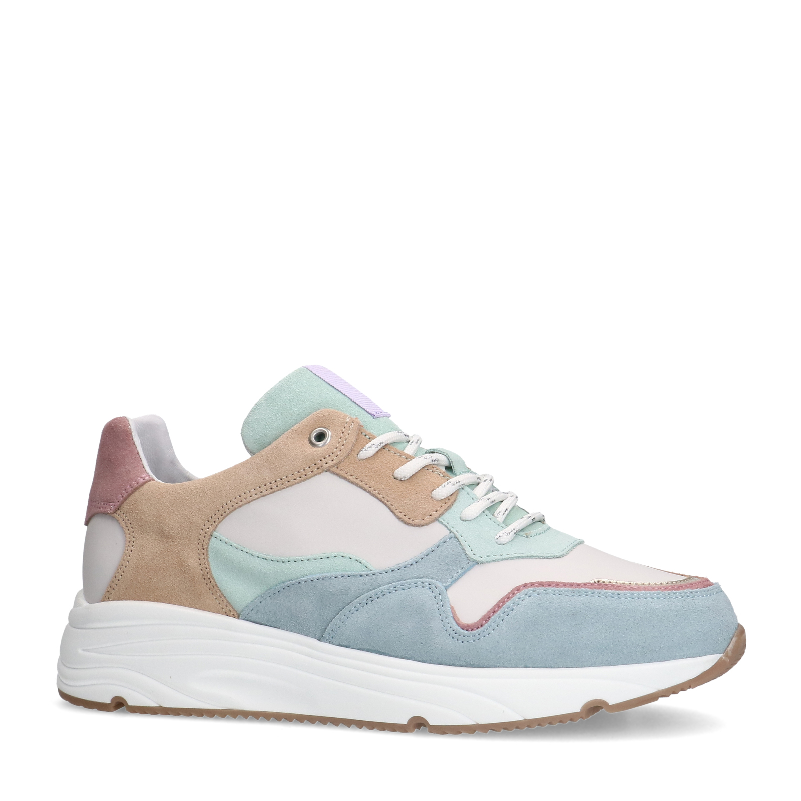 Blauwe leren sneakers dames sale