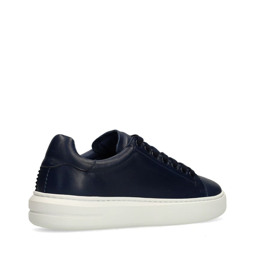 Donkerblauwe leren sneakers