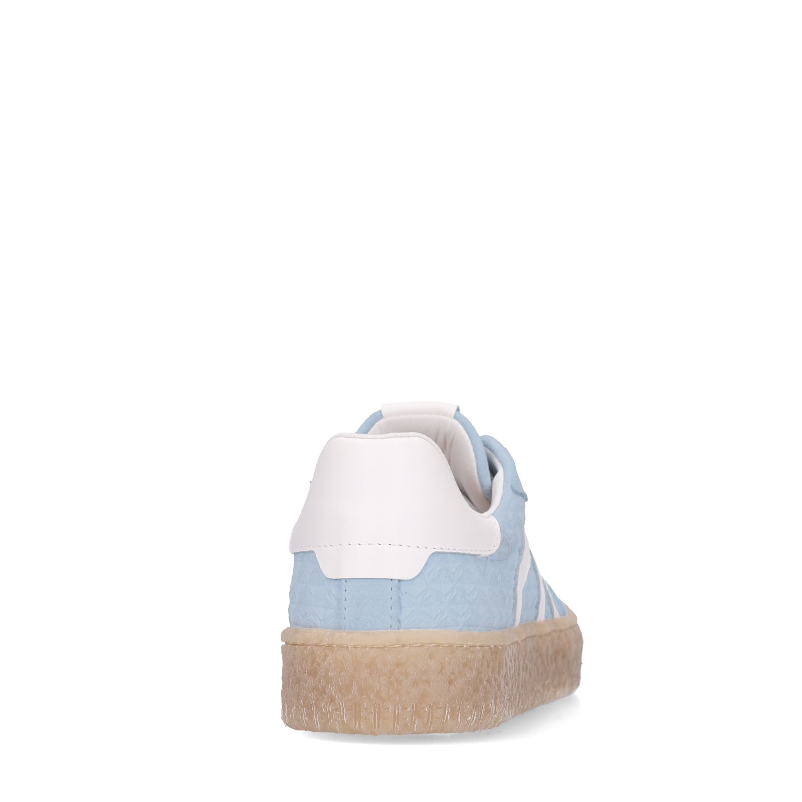 Blauwe leren sneakers