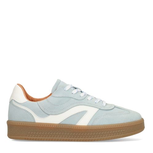 Blauwe suède sneakers