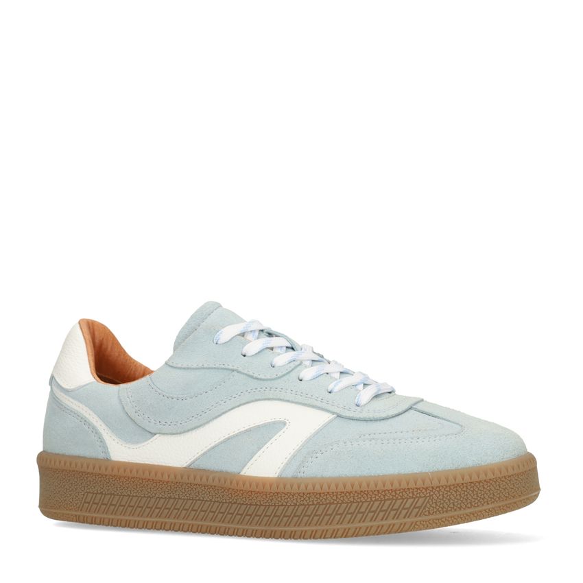 Blauwe suède sneakers