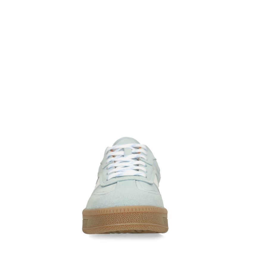 Blauwe suède sneakers