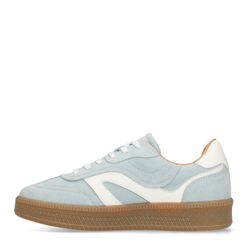 Blauwe suède sneakers