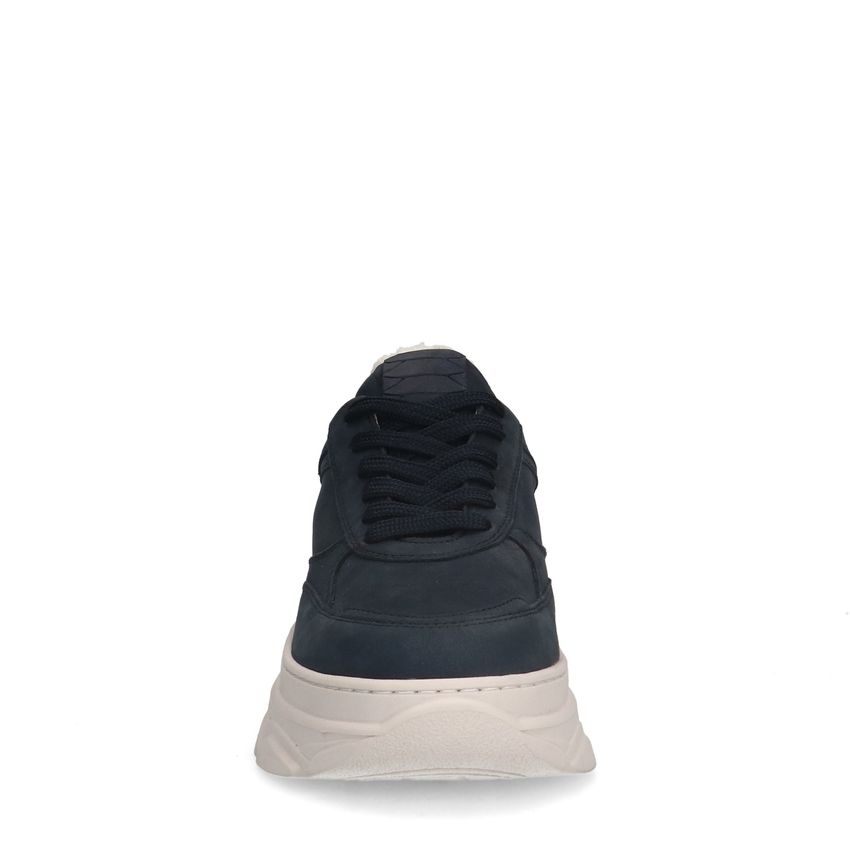 Donkerblauwe nubuck sneakers