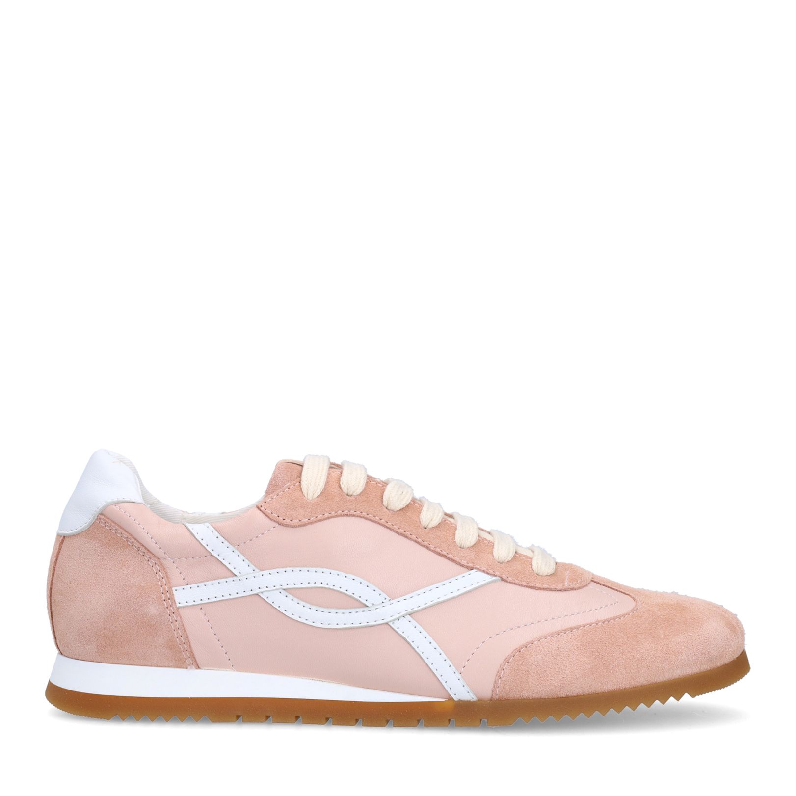 Roze leren sneakers