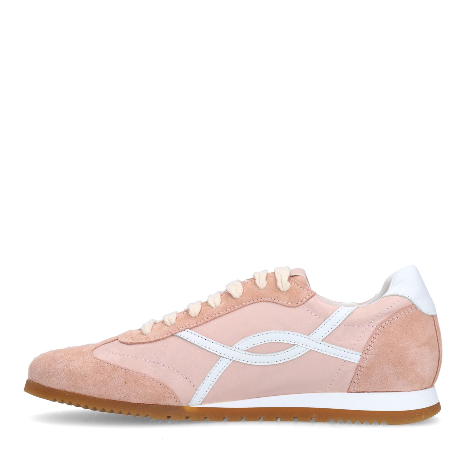 Roze leren sneakers