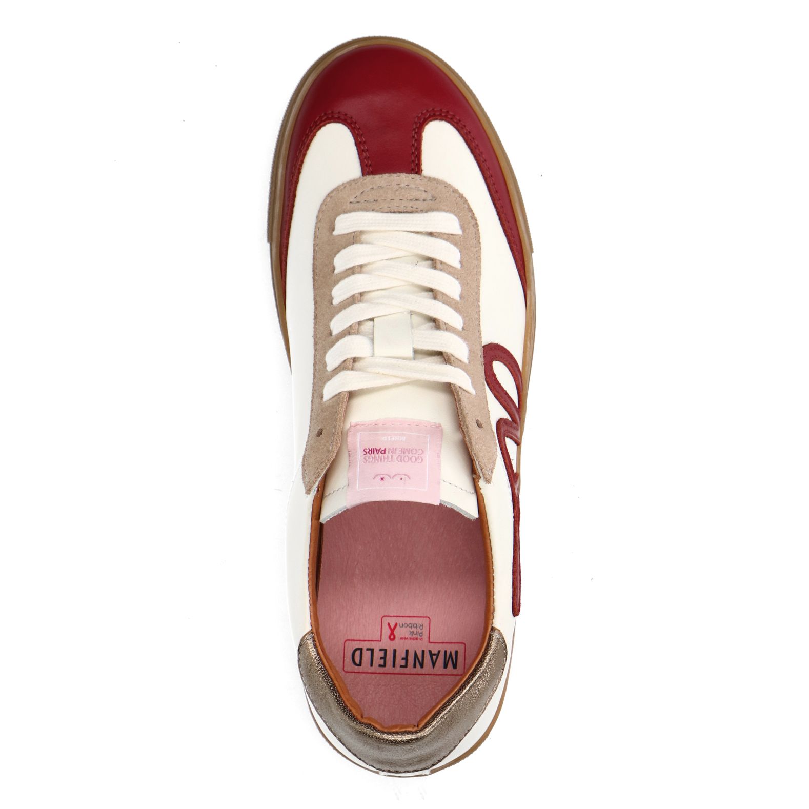 Roséfarbene Ledersneaker Pink Ribbon