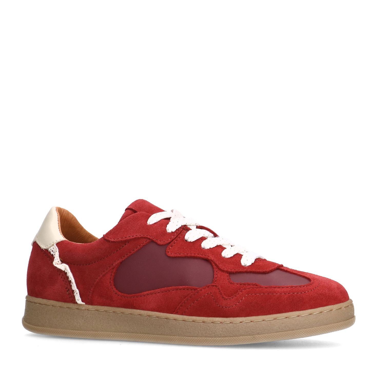 Rote Veloursleder-Sneaker