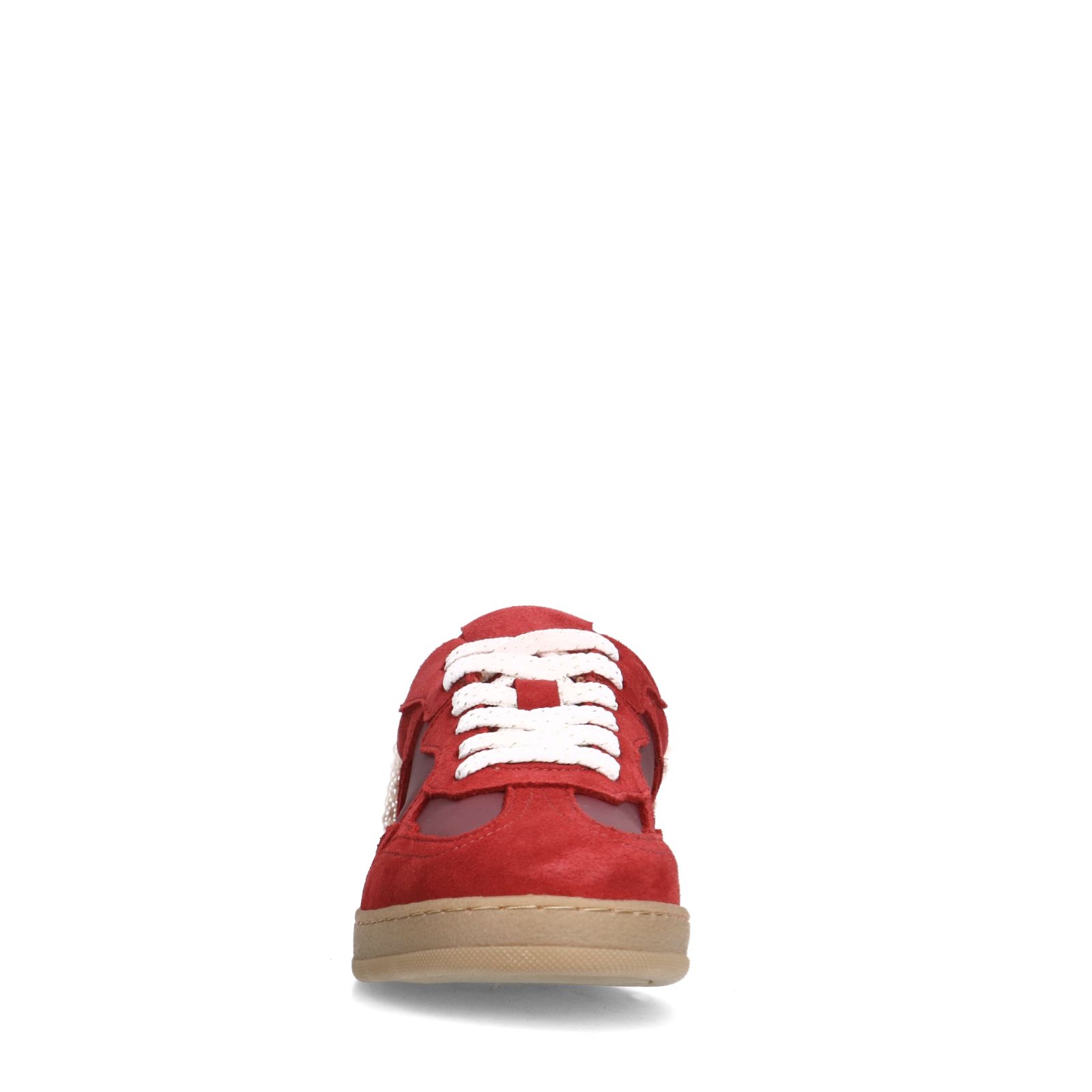 Rode suède sneakers