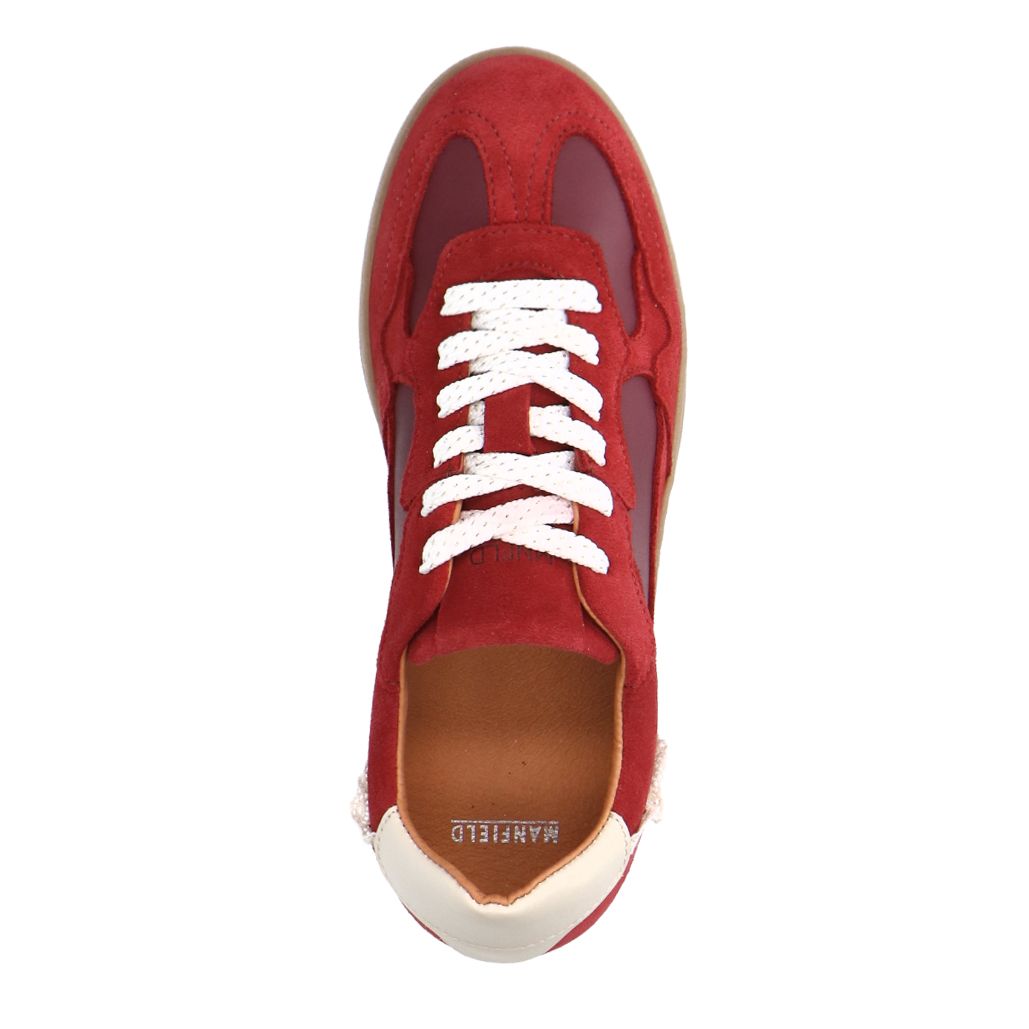 Rode suède sneakers