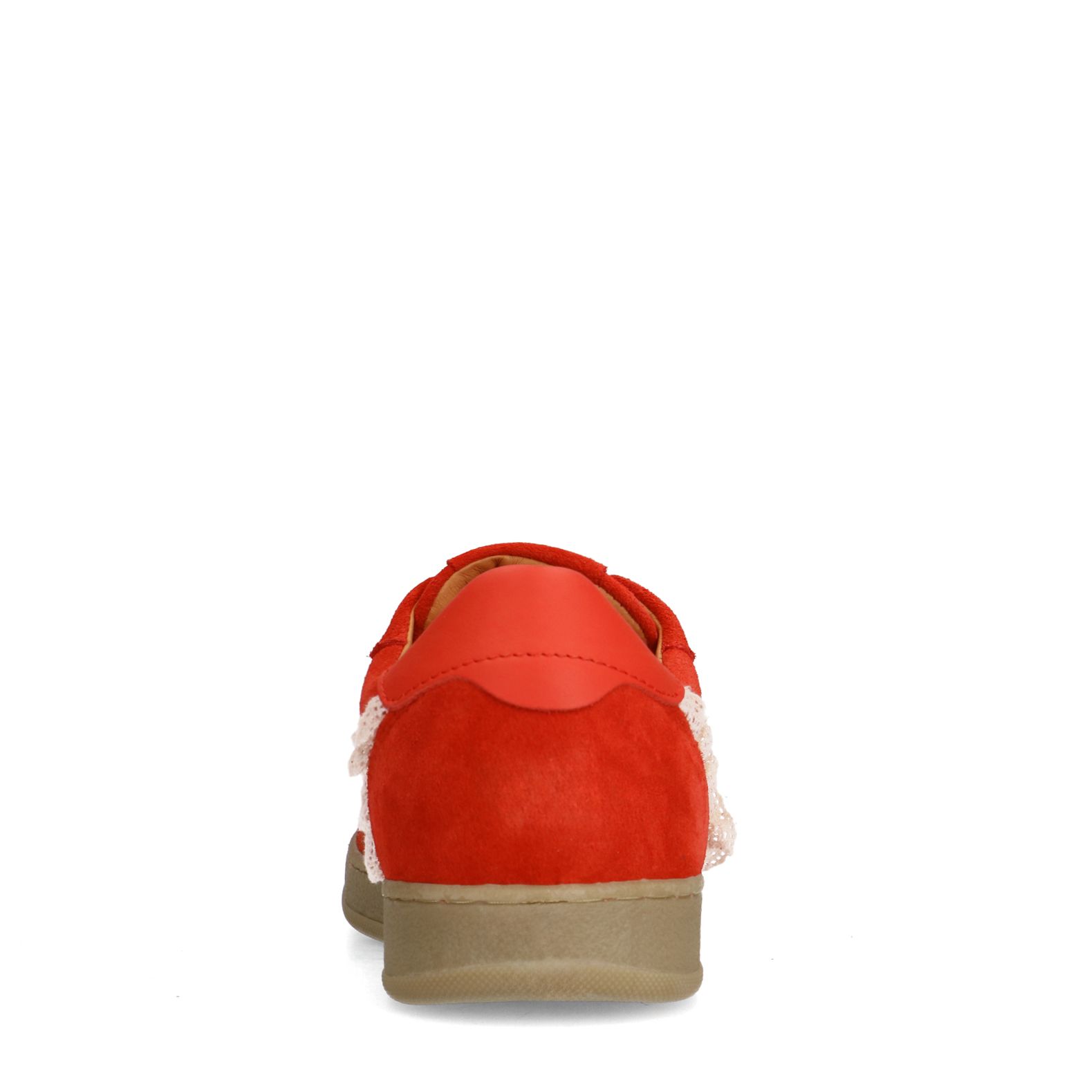Rote Veloursleder-Sneaker