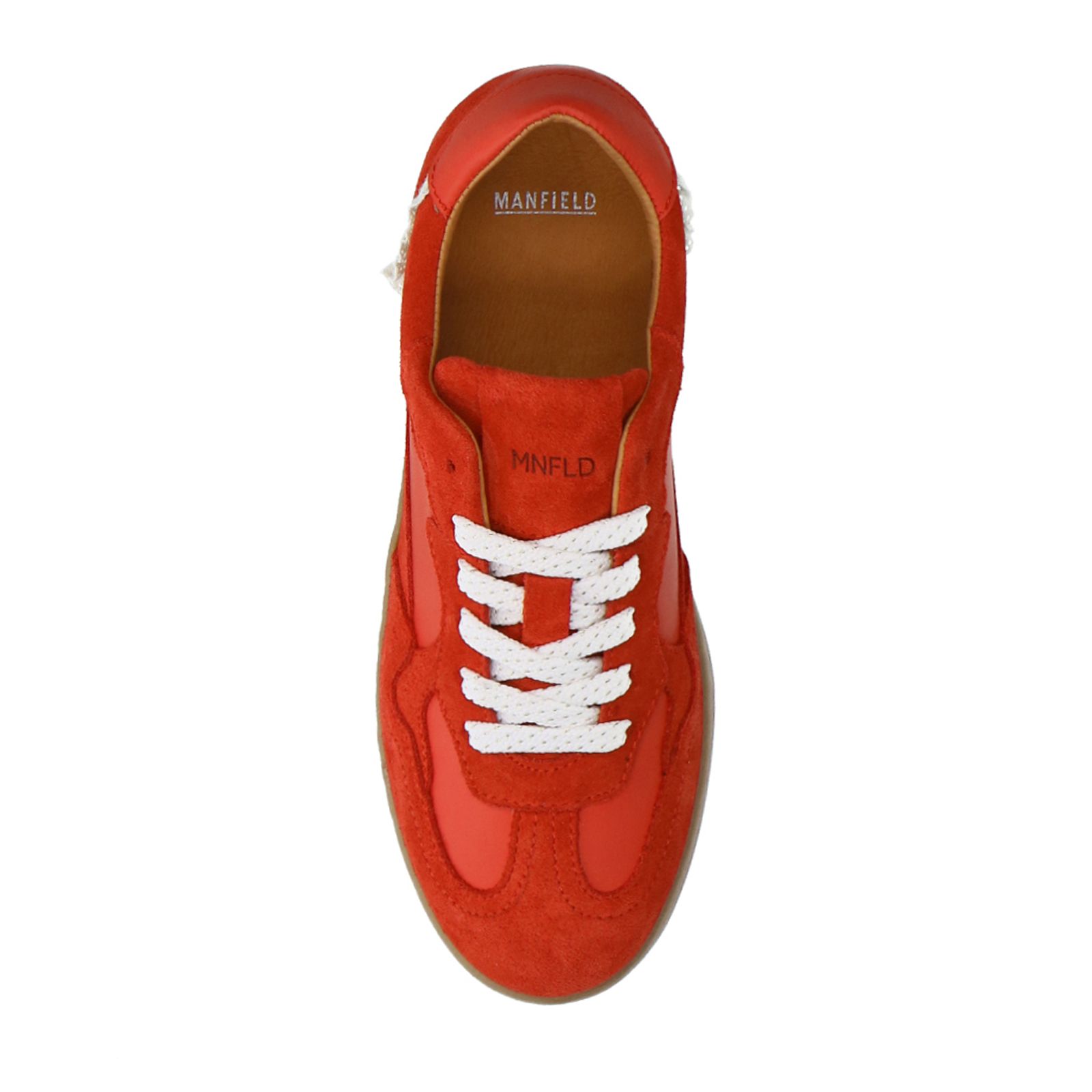 Rode suède sneakers