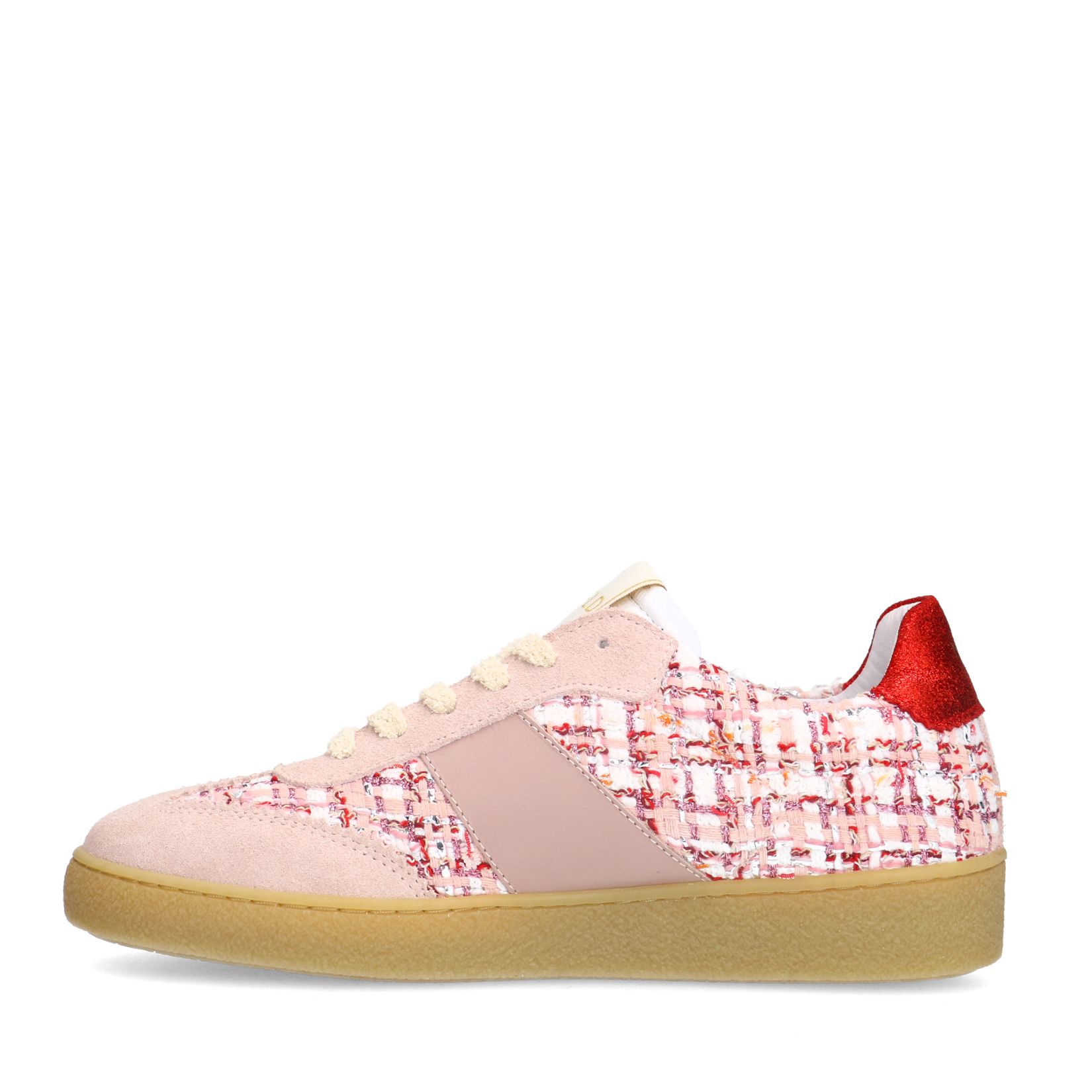 Roze bouclé sneakers