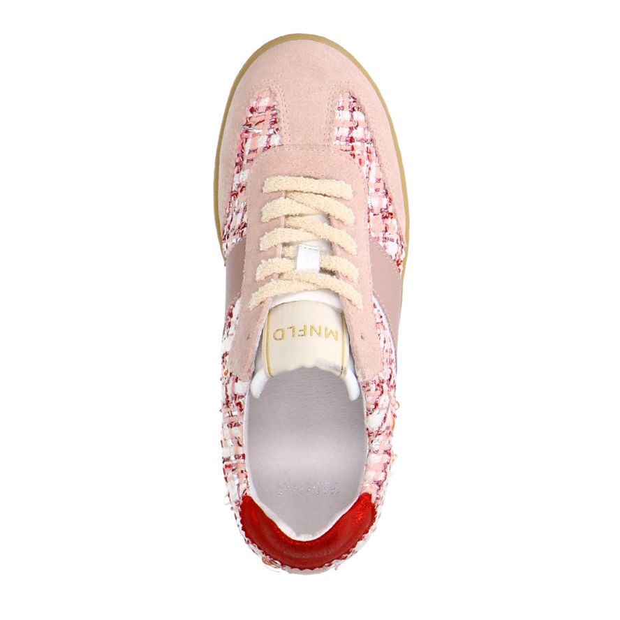 Roze bouclé sneakers