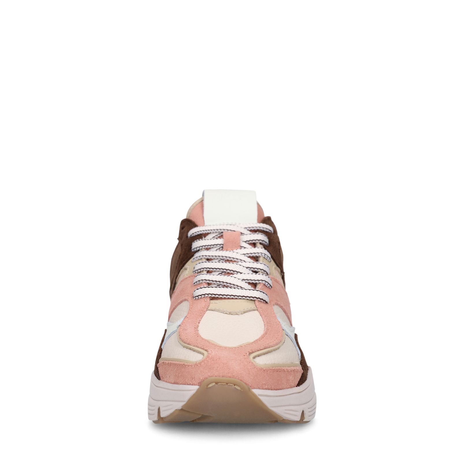 Roséfarbene Veloursleder-Sneaker