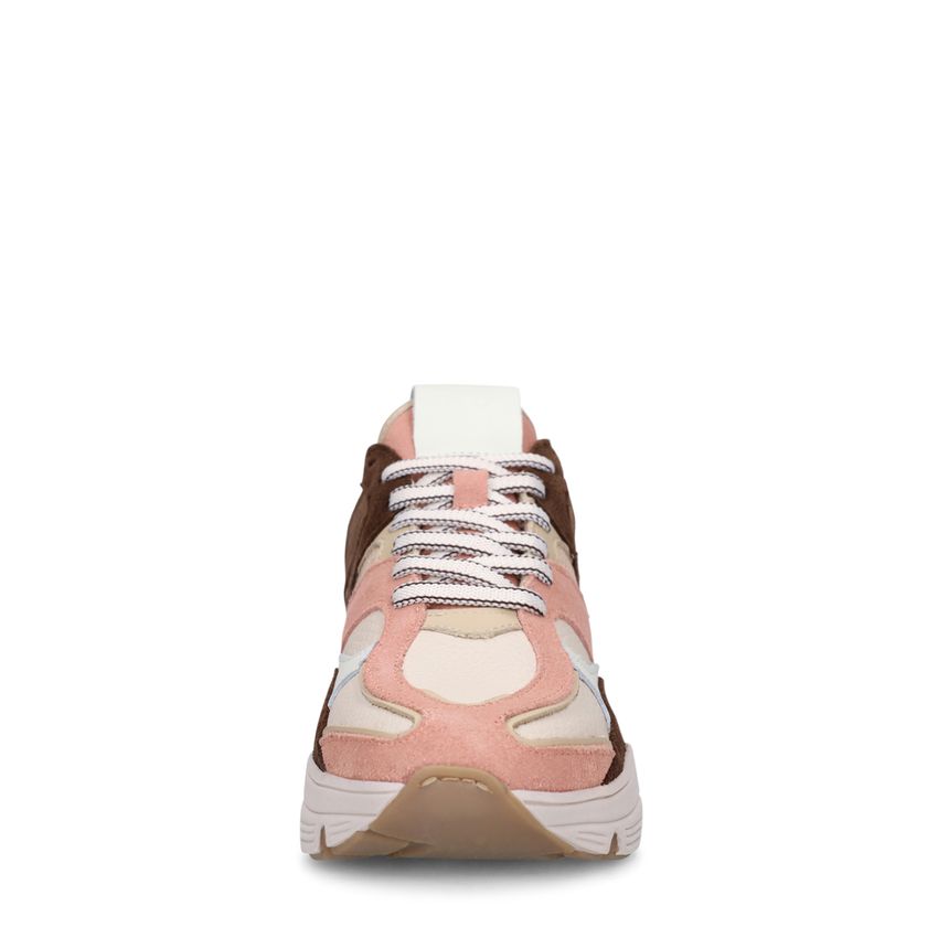 Roze suède sneakers