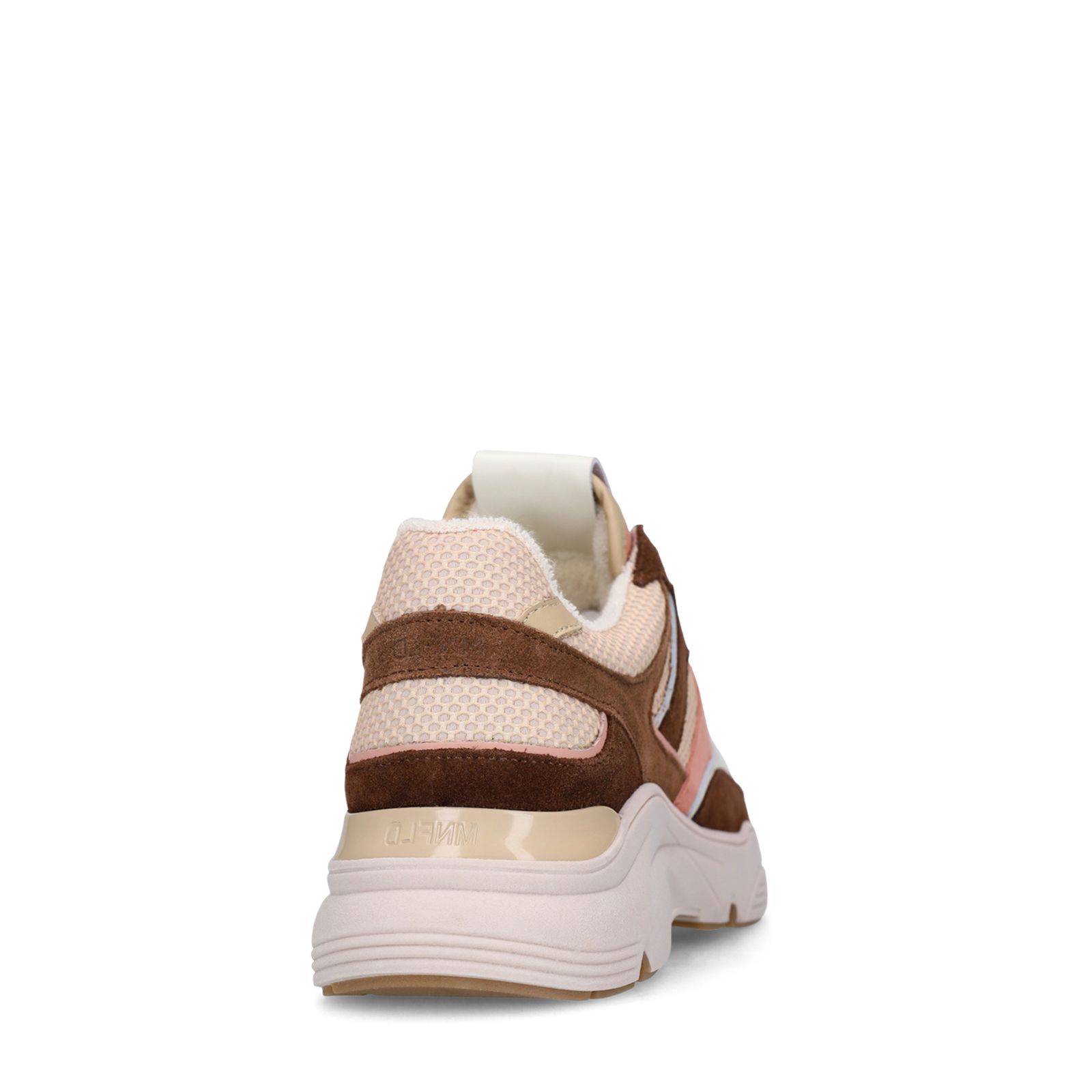 Roséfarbene Veloursleder-Sneaker